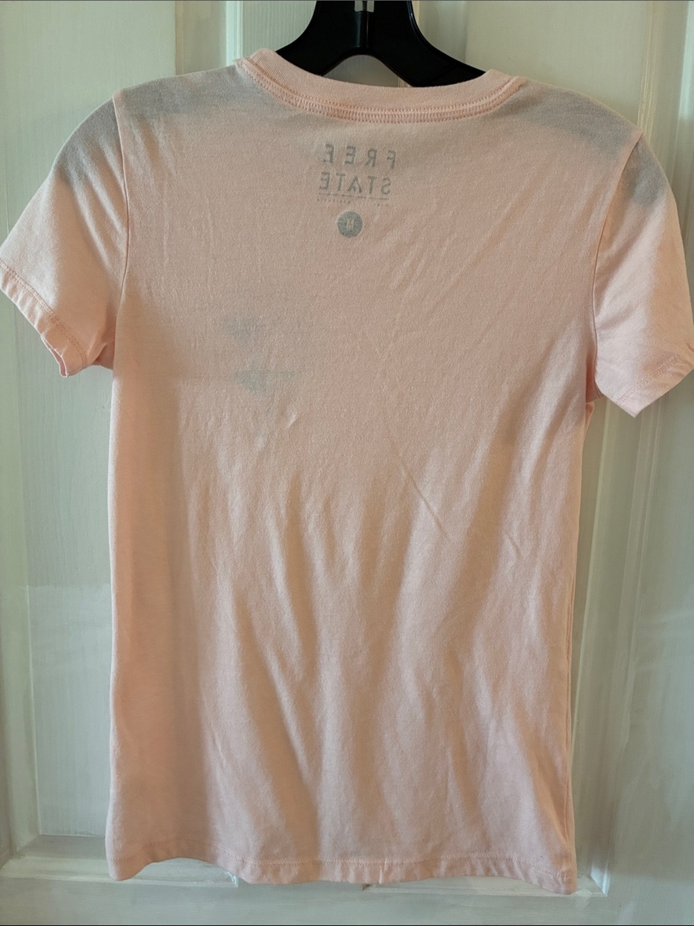 Free State Light Pink Tee with Embroidered Floral Accent - Picture 4 of 5